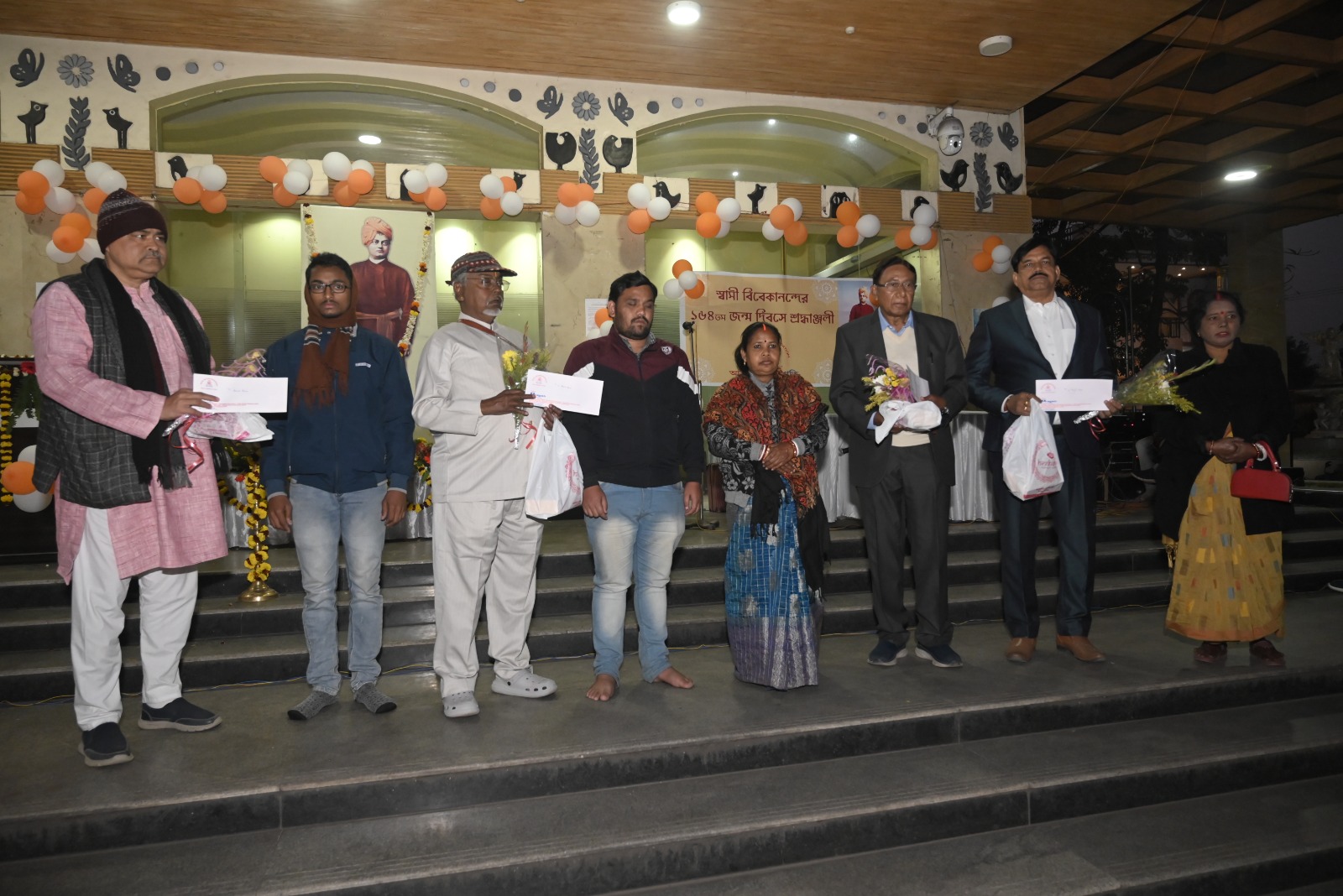 Volunteers at a charity drive