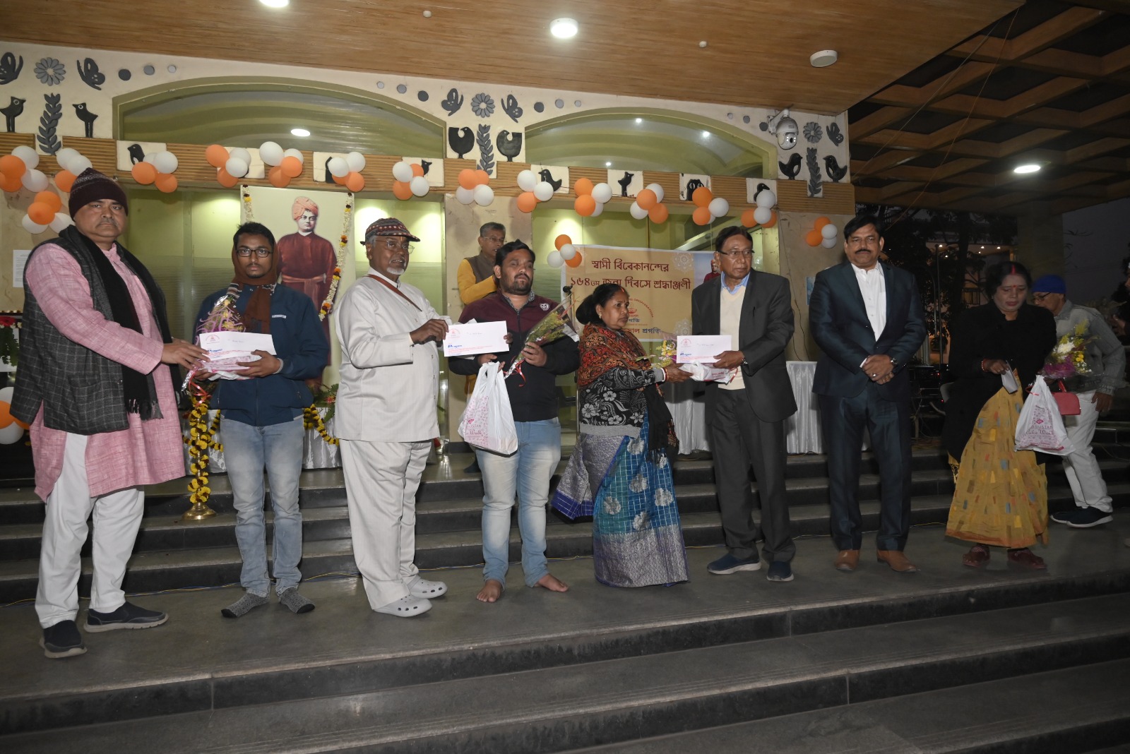 Volunteers at a charity drive