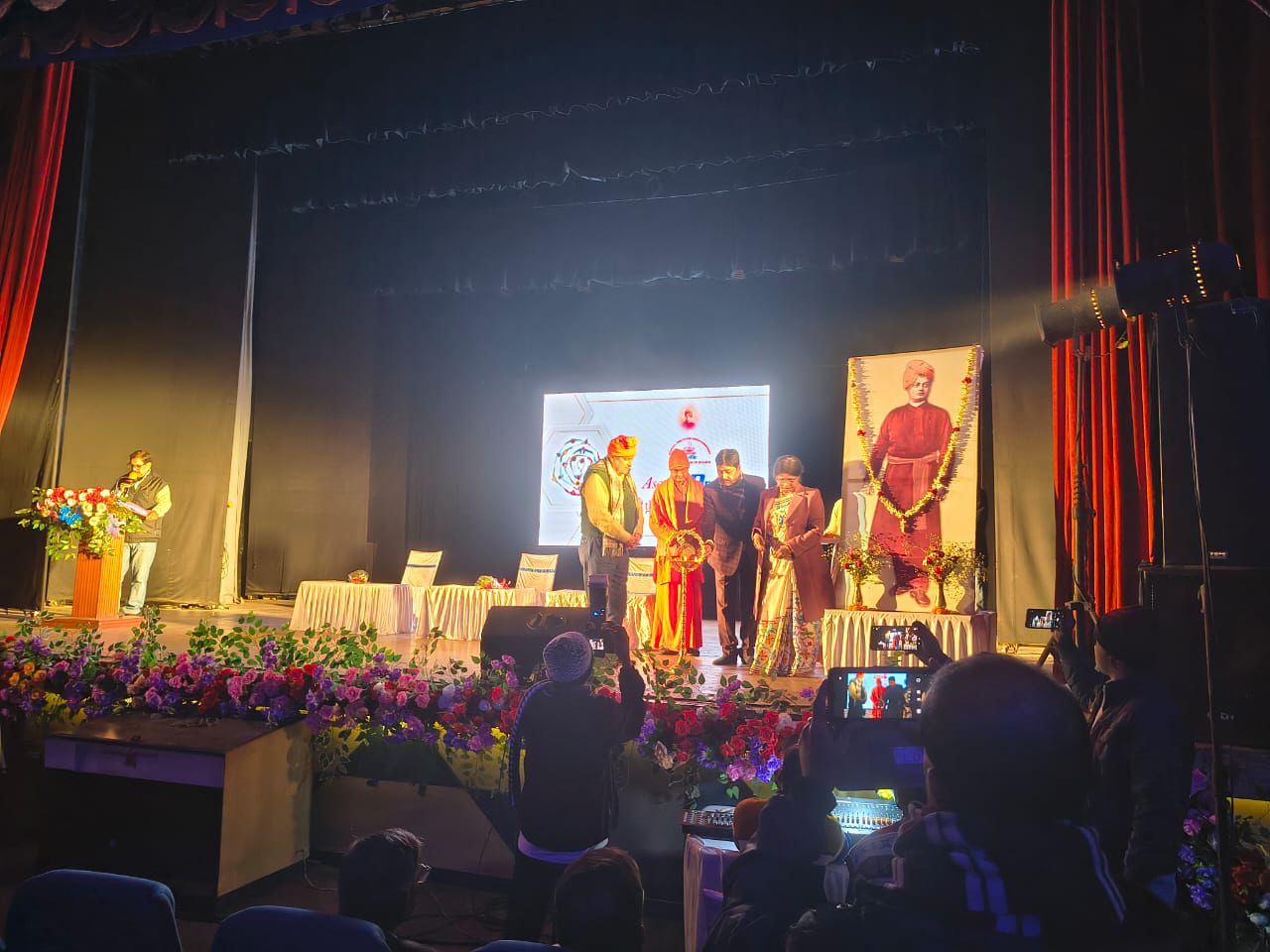 Volunteers at a charity drive