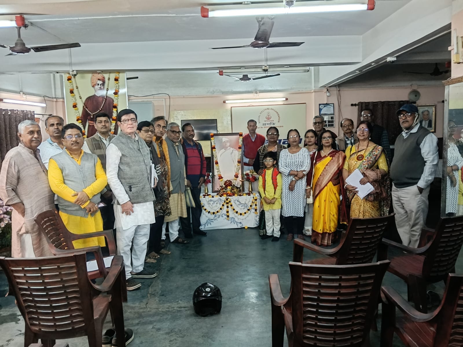 Volunteers at a charity drive