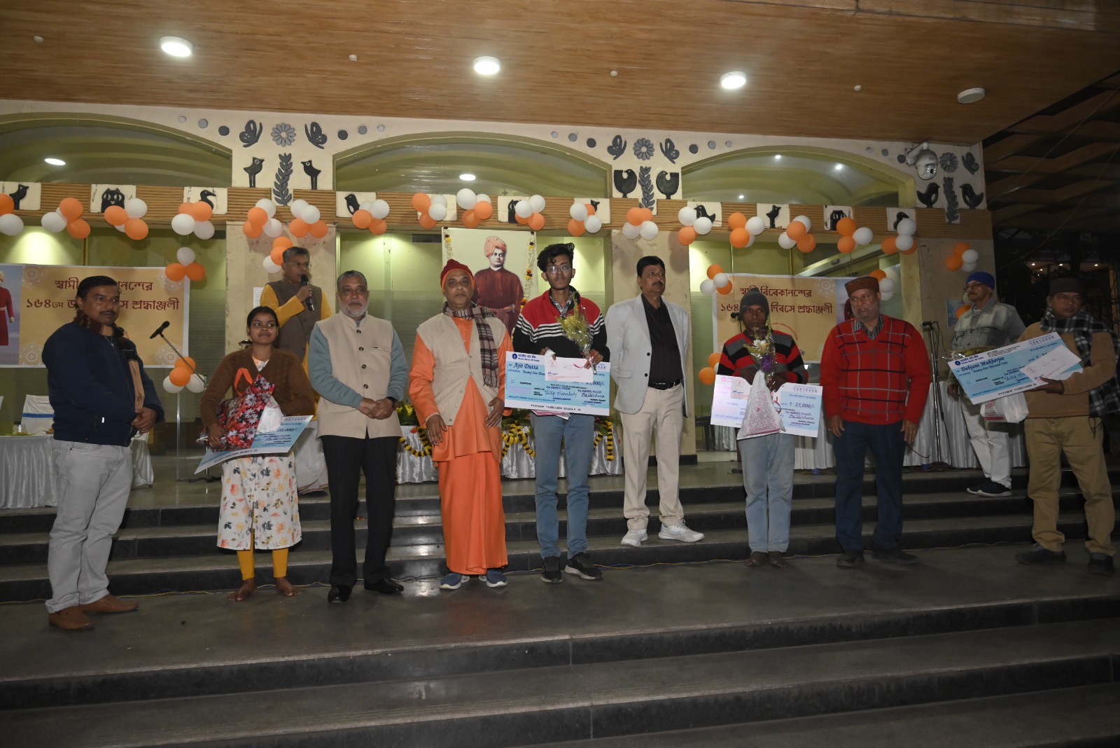 Volunteers at a charity drive