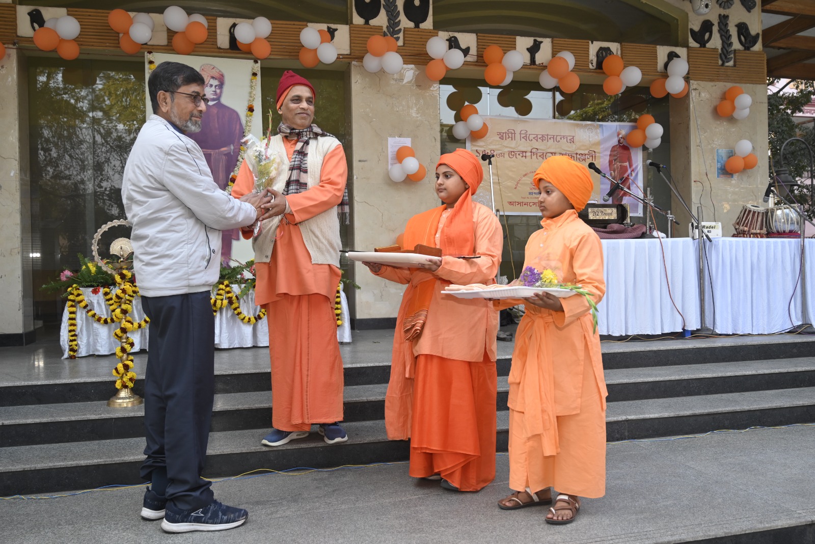 Volunteers at a charity drive