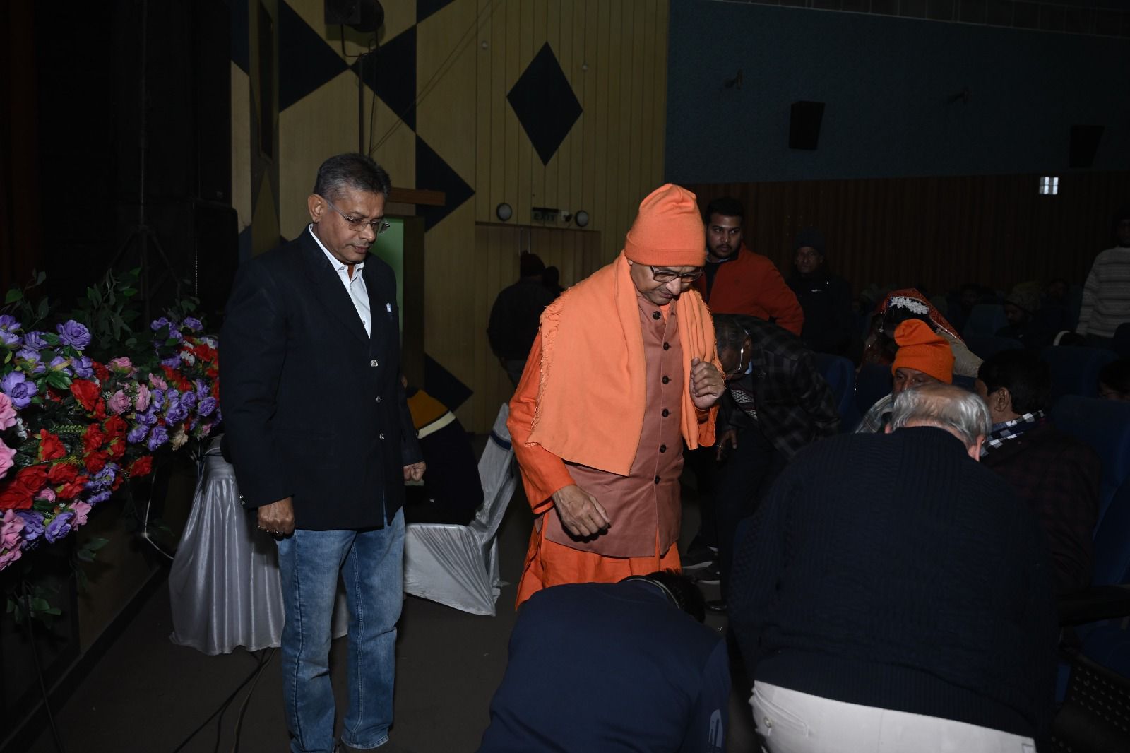 Volunteers at a charity drive