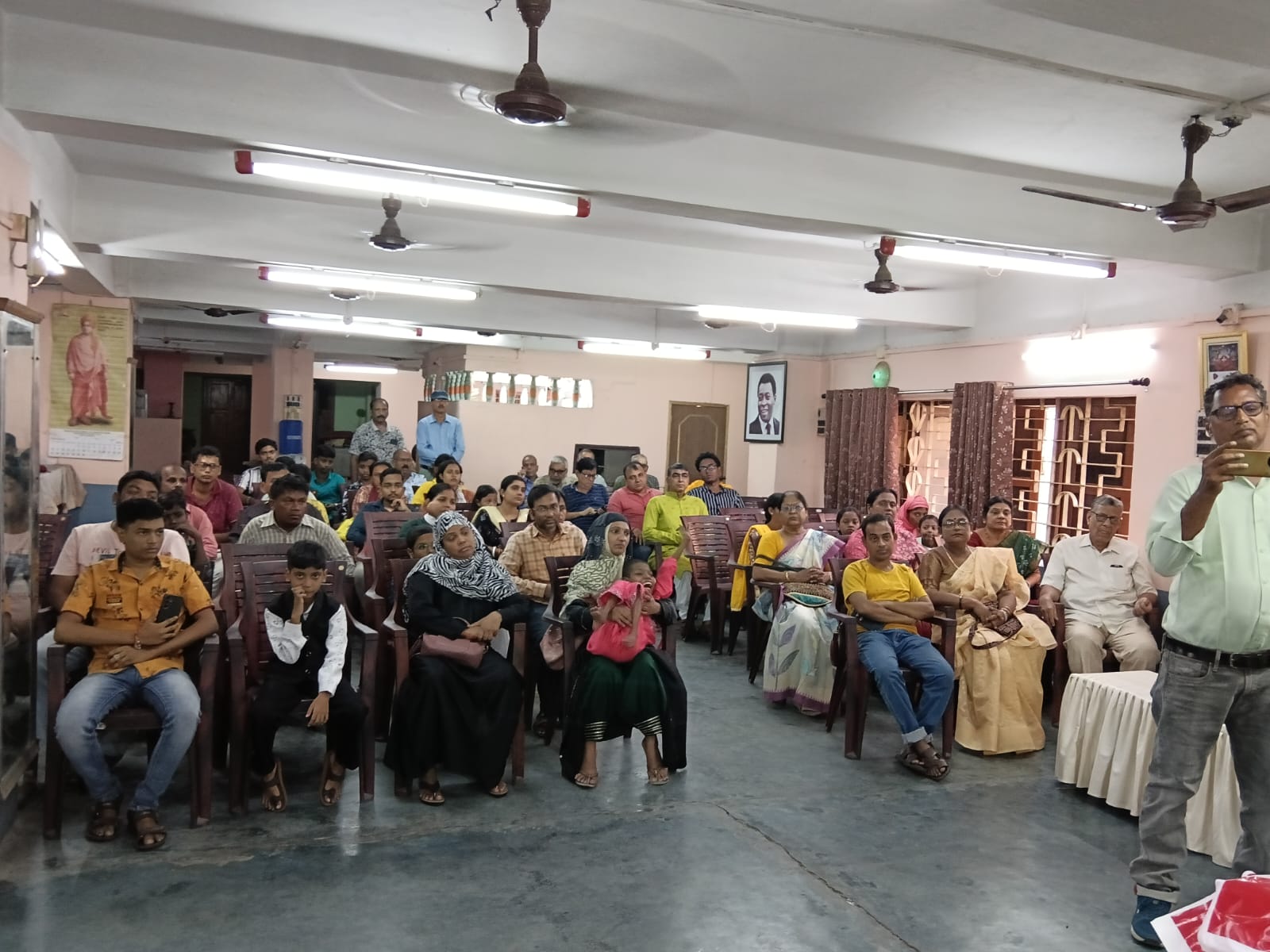 Volunteers at a charity drive