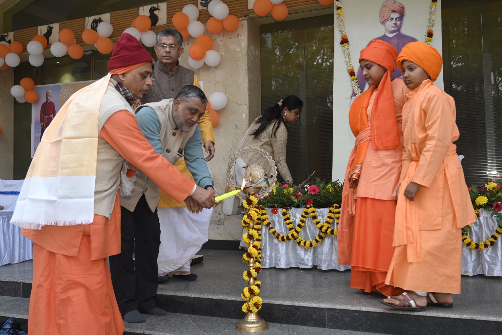 Volunteers at a charity drive