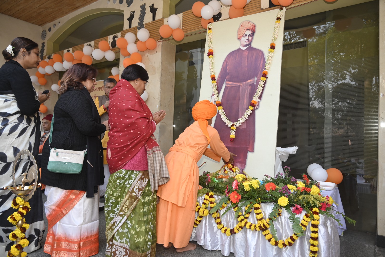 Volunteers at a charity drive