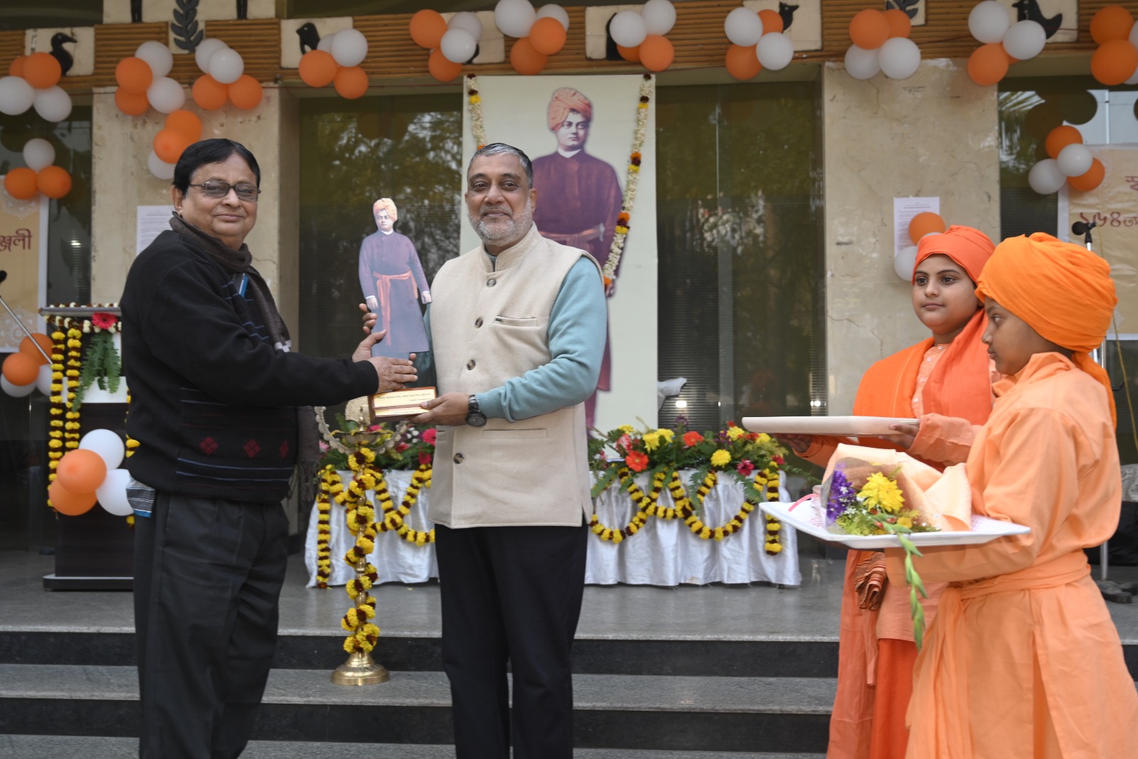 Volunteers at a charity drive