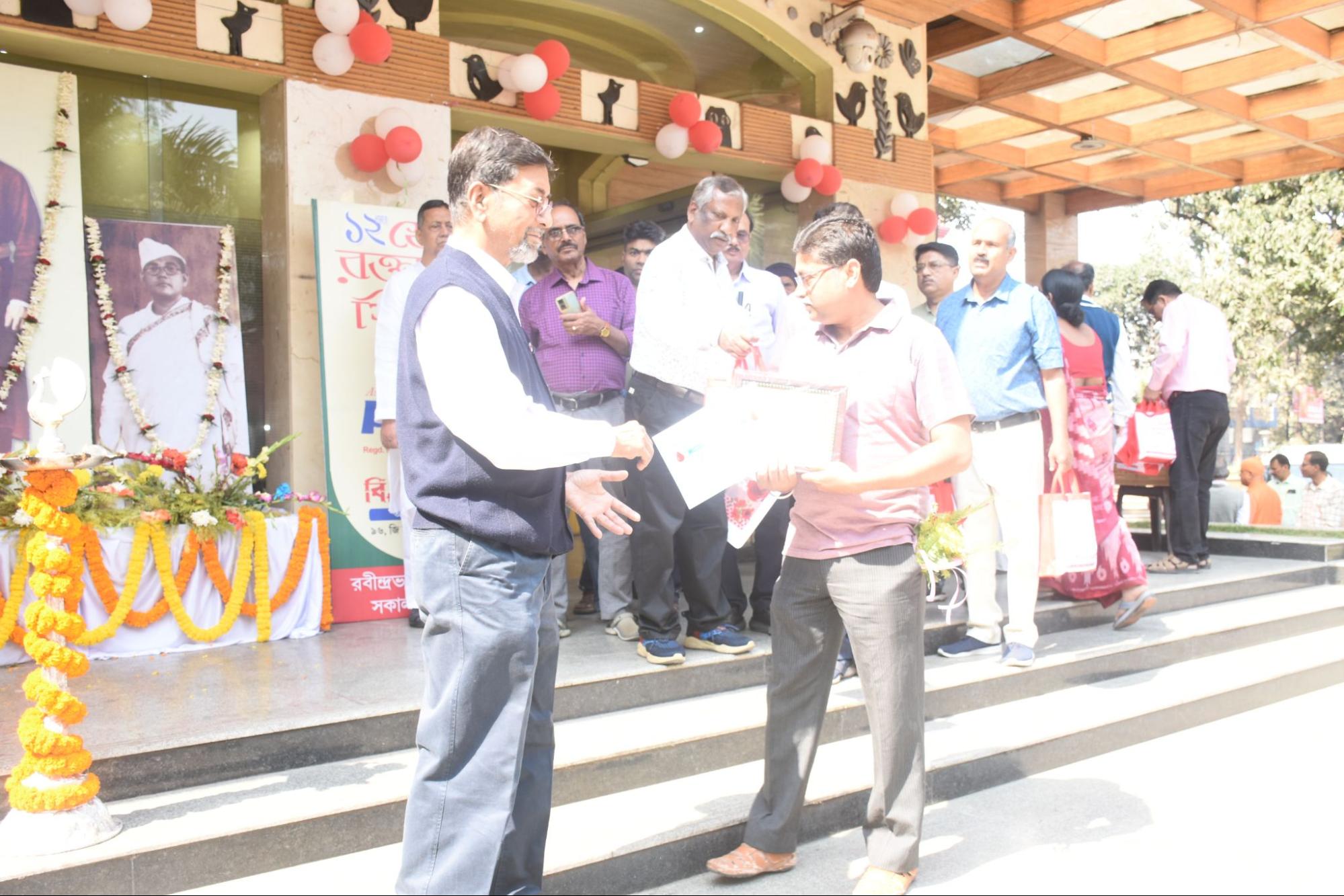 Volunteers at a charity drive